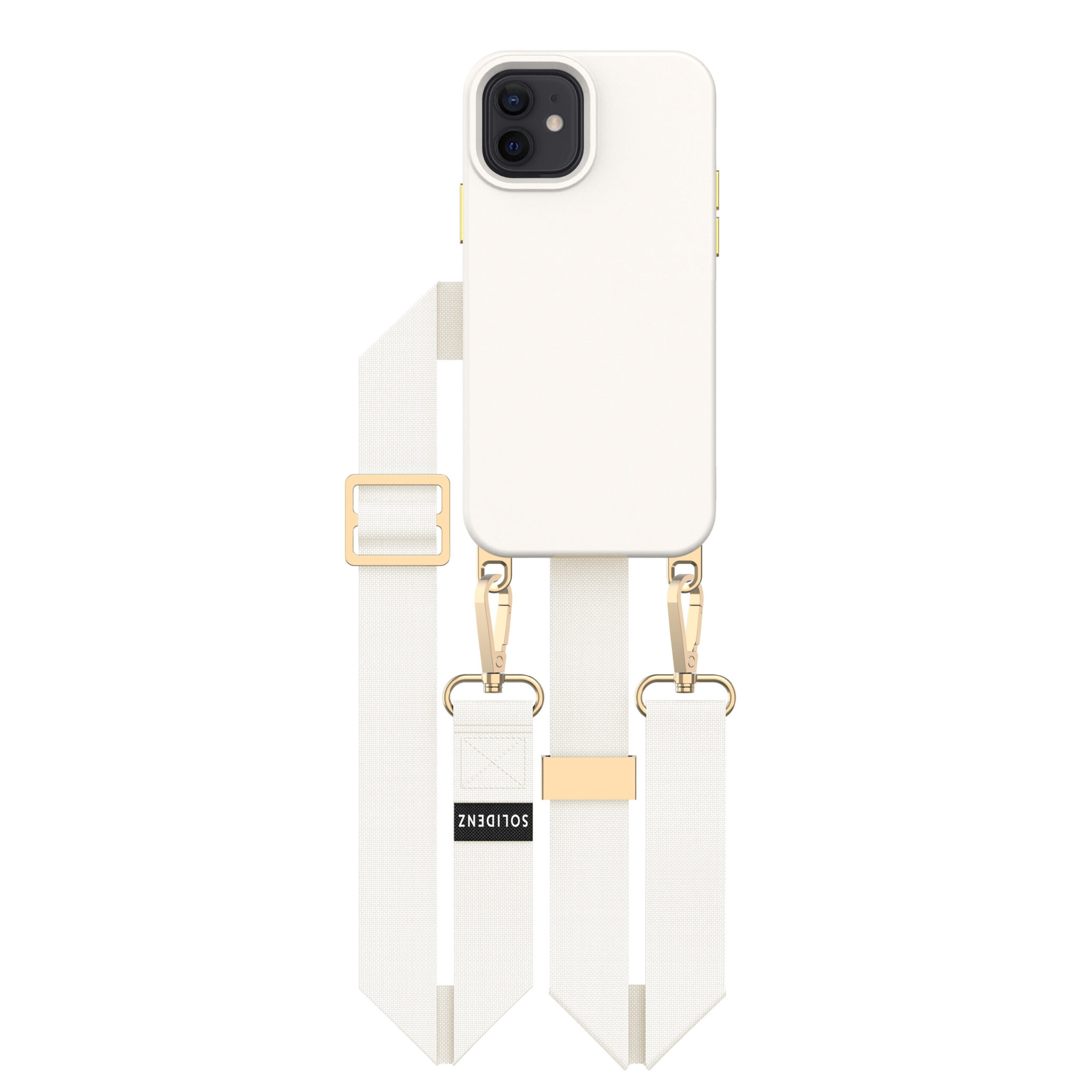 variatie Solidenz Collection iPhone 12 / 12 Pro hoesje met afneembare koord – Beige