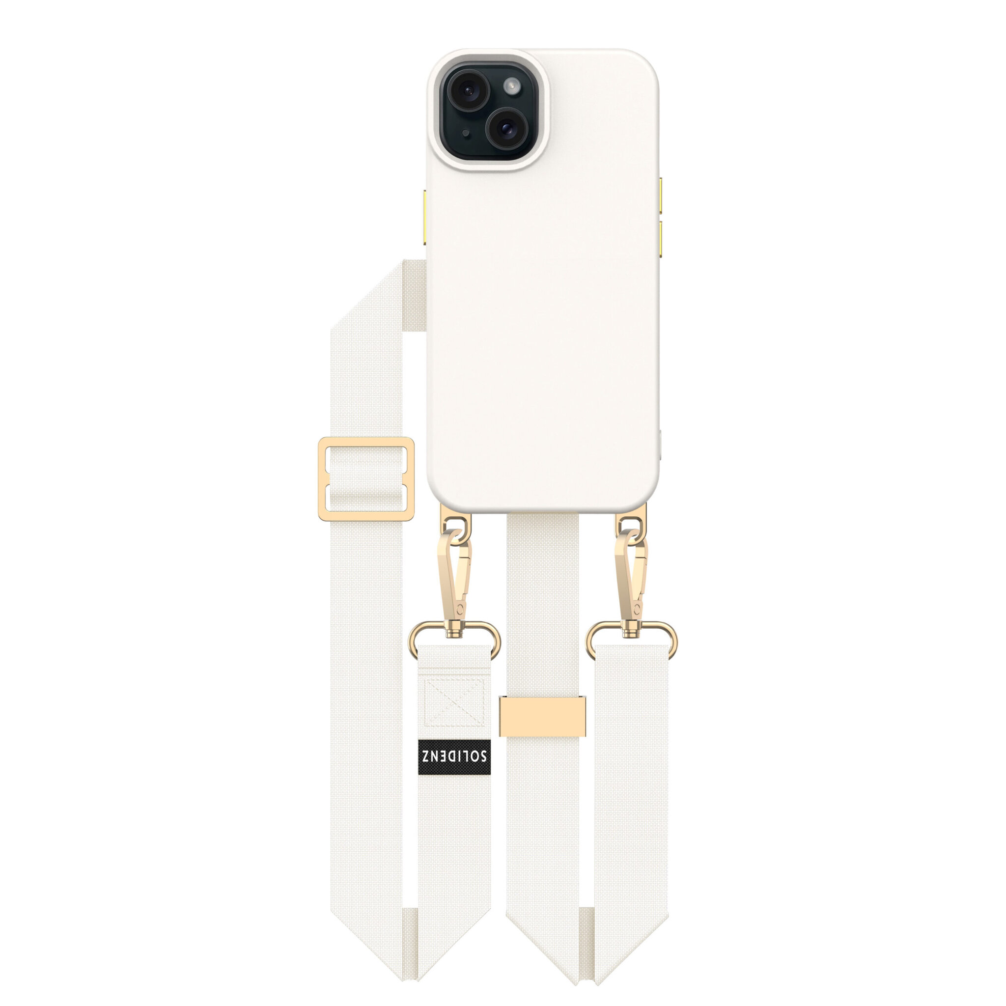 variatie Solidenz Collection iPhone 14 / 13 hoesje met afneembare koord – Beige