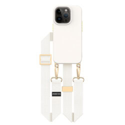 Solidenz Collection iPhone 14 Pro Max hoesje met afneembare koord - Beige