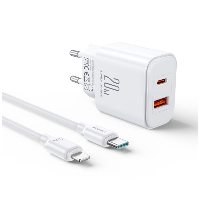 Joyroom 20W PD+QC Oplader inclusief USB-C kabel - 1 Meter - Wit