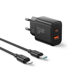 Joyroom 20W PD+QC Oplader inclusief USB-C kabel - 1 Meter - Zwart