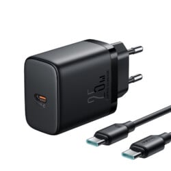 Joyroom 25W Fast Charger inclusief USB-C kabel - 1 Meter - Zwart