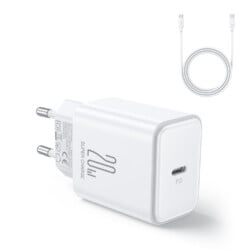 Joyroom PD 20W Oplader inclusief USB-C kabel - 1 Meter - Wit