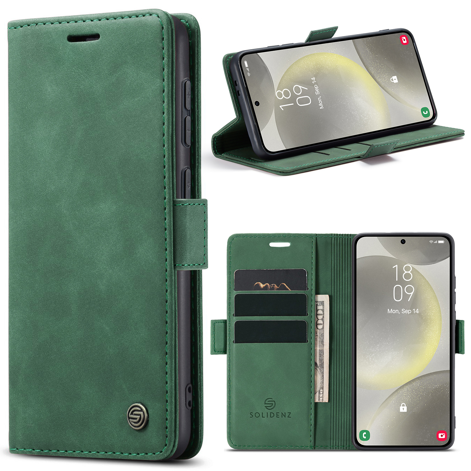 Solidenz Urban Book Samsung A55 hoesje - Groen Main Image