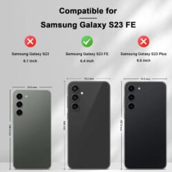 Solidenz Fashion Wallet hoesje met koord Samsung Galaxy S23 FE – Zwart - 8