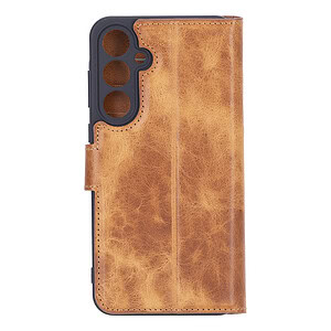 Solidenz Moda Book Samsung A55 echt leren hoesje – Lichtbruin - 3