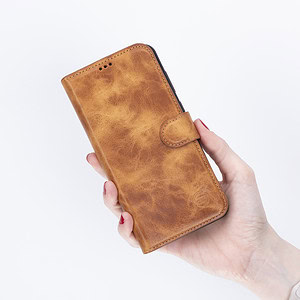 Solidenz Moda Book Samsung A55 echt leren hoesje – Lichtbruin - 5