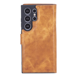 Solidenz Moda Book Samsung S24 Ultra echt leren hoesje – Lichtbruin - 1