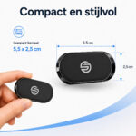 Solidenz Magnetische Houder voor Telefoons in de Auto of elders – Universeel – Zwart - 2