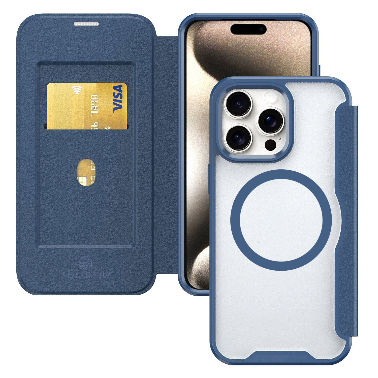 Solidenz Slim Cover iPhone 15 Pro - Blauw