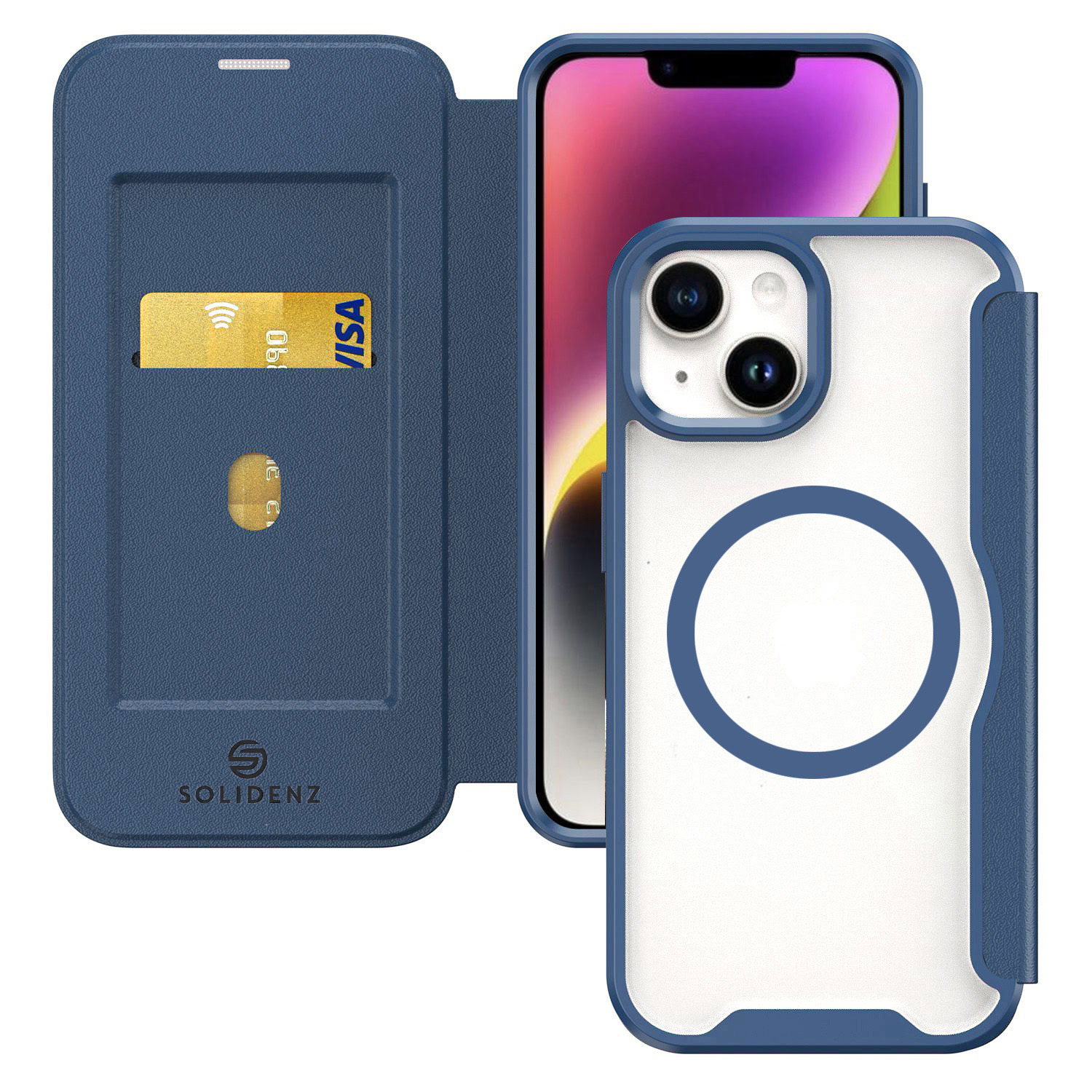 Solidenz Slim Cover iPhone 15 - Blauw