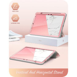 Cosmo Hoes met screen protector iPad Air 6 (M3 en M2) / Air 5 / Air 4 – 11 inch en 10.9 inch – Marmer - 9