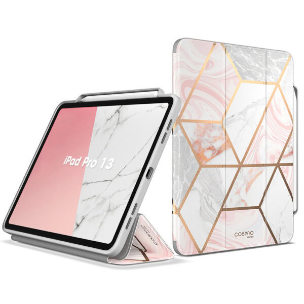 Cosmo Hoes met screen protector iPad Pro 13'' 2024 - 13 inch 2024 - Marmer