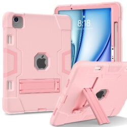 Fonu Shockproof Standcase hoes iPad Air 6 (M3 en M2) / Air 5 / Air 4 / Pro 11'' - 10.9 inch en 11 inch - Roze