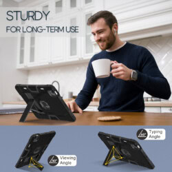 Shockproof Standcase hoes iPad Air 11 inch (M4 / M3 / M2) – iPad Air 10.9 inch (Air 5 / Air 4) – Zwart - 2