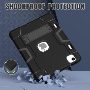 Fonu Shockproof Standcase hoes iPad Air 6 (M3 en M2) / Air 5 / Air 4 / Pro 11” – 10.9 inch en 11 inch – Zwart - 4