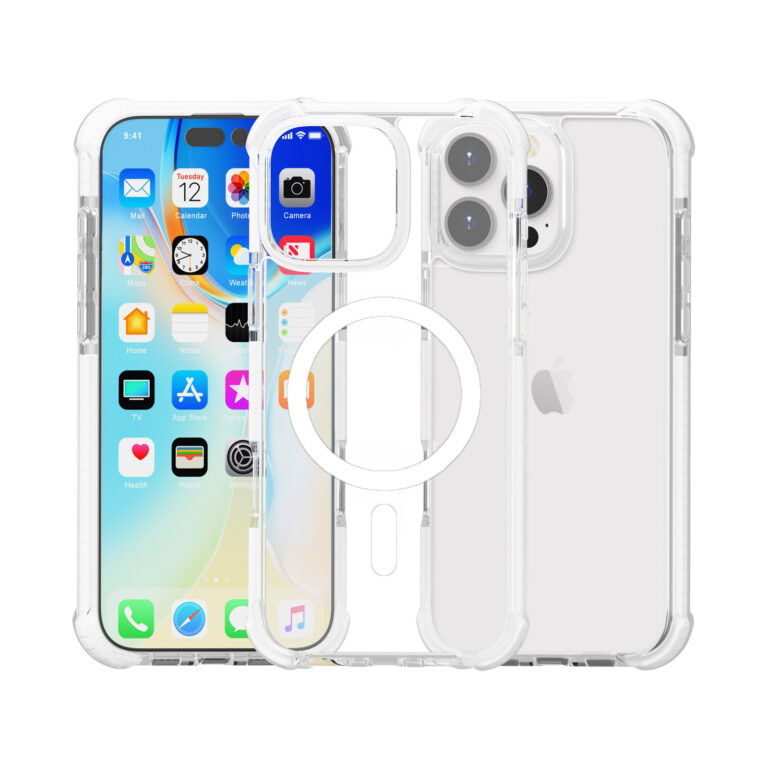 Stevig transparant iPhone 16 Pro hoesje met magnetische werking