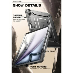 Supcase hoes met screenprotector iPad Air 6 (M3 en M2) / Air 5 / Air 4 – 11 inch en 10.9 inch – Zwart - 5