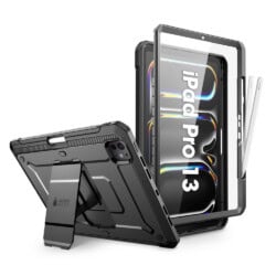 Supcase hoes met screenprotector iPad Pro 13 inch (M5 2025 / M4 2024) - Zwart