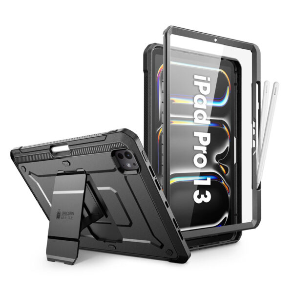 Supcase hoes met screenprotector iPad Pro 13'' 2024 - 13 inch 2024 - Zwart