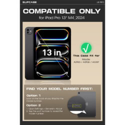 Supcase hoes met screenprotector iPad Pro 13 inch (M5 2025 / M4 2024) – Zwart - 8