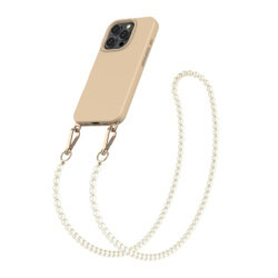 Solidenz Collection iPhone 16 Pro Max hoesje met afneembare koord - Caramel Pearls