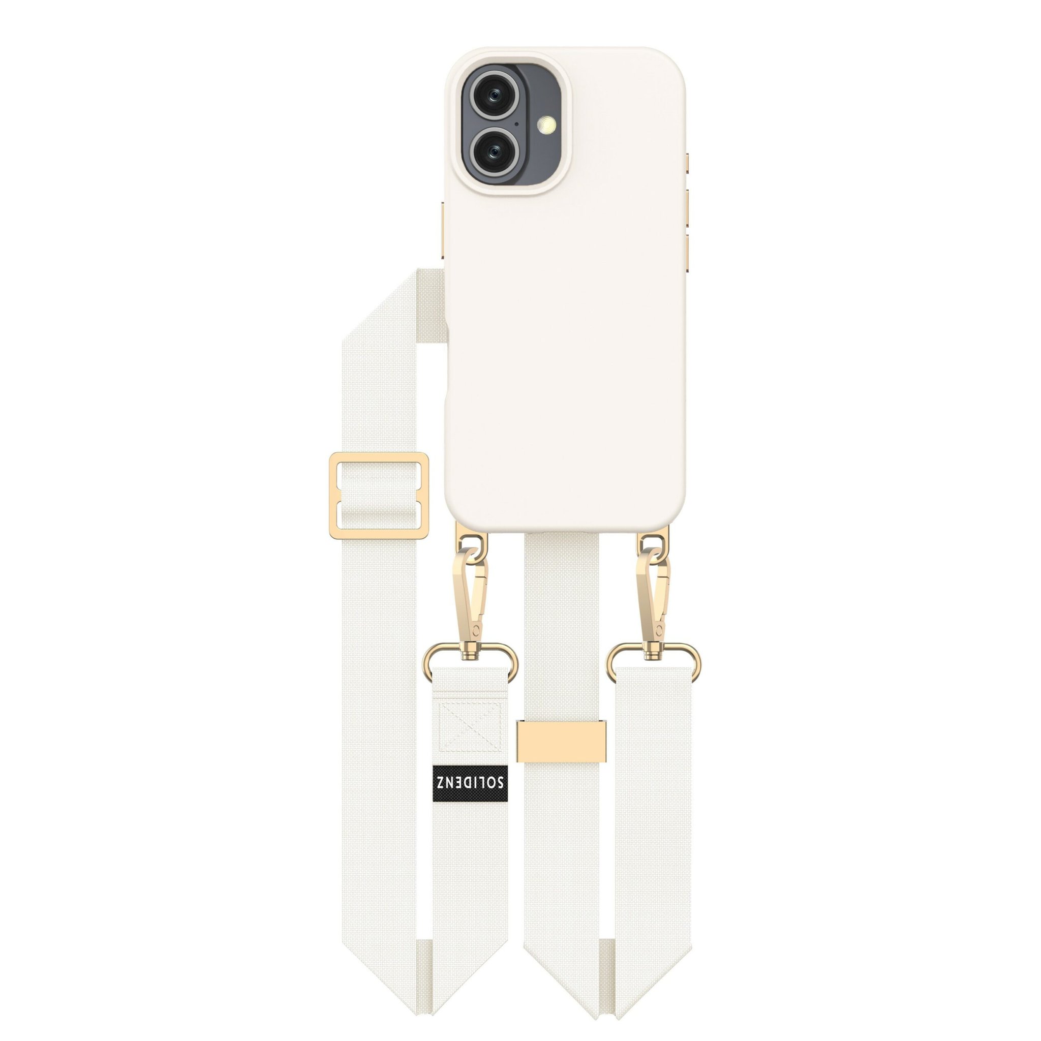 Solidenz Collection iPhone 16 hoesje met afneembare koord - Beige Main Image
