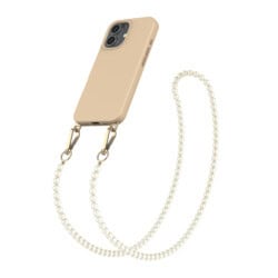 Solidenz Collection iPhone 16 hoesje met afneembare koord - Caramel Pearls