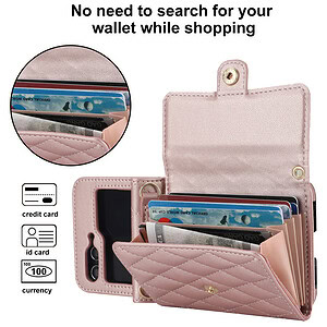 Solidenz Fashion Portemonnee hoesje met koord Samsung Galaxy Z Flip 6 – Roségoud - 5