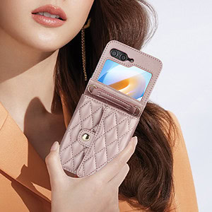 Solidenz Fashion Portemonnee hoesje met koord Samsung Galaxy Z Flip 6 – Roségoud - 8