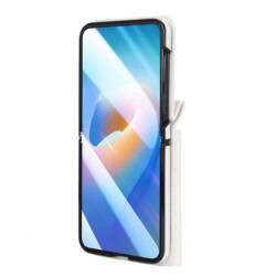 Solidenz Fashion Portemonnee hoesje met koord Samsung Galaxy Z Flip 6 – Wit - 2