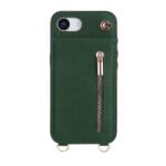 Solidenz Fashion Portemonnee hoesje met koord iPhone 16e – Groen - 1