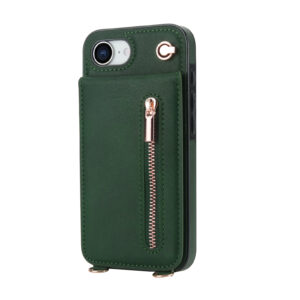 Solidenz Fashion Portemonnee hoesje met koord iPhone 16e – Groen - 2