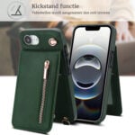 Solidenz Fashion Portemonnee hoesje met koord iPhone 16e – Groen - 6