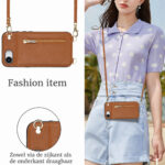 Solidenz Fashion Portemonnee hoesje met koord iPhone 17e / 16e – Bruin - 3