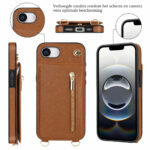 Solidenz Fashion Portemonnee hoesje met koord iPhone 17e / 16e – Bruin - 2
