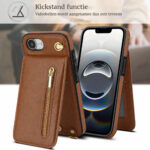 Solidenz Fashion Portemonnee hoesje met koord iPhone 17e / 16e – Bruin - 4
