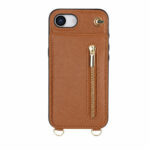 Solidenz Fashion Portemonnee hoesje met koord iPhone 17e / 16e – Bruin - 6