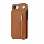 Solidenz Fashion Portemonnee hoesje met koord iPhone 17e / 16e – Bruin - 7