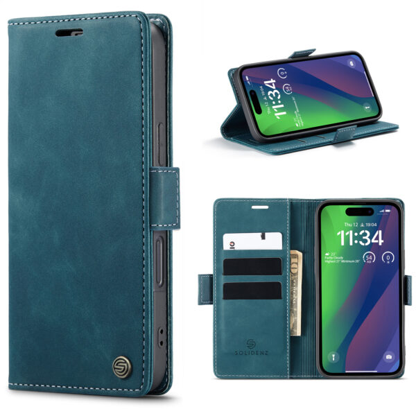 Solidenz Urban Book iPhone 16 Pro Max hoesje - Blauw