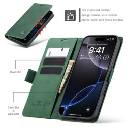 Solidenz Urban Book iPhone 16 Pro hoesje – Groen - 5