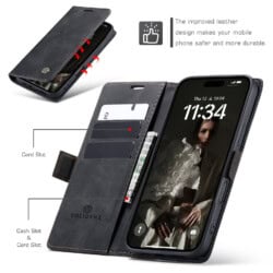 Solidenz Urban Book iPhone 16 Pro Max hoesje – Zwart - 5