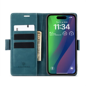 Solidenz Urban Book iPhone 16e hoesje – Blauw - 4