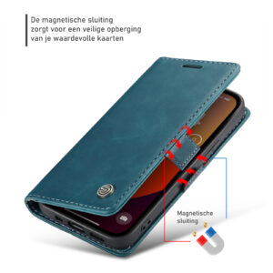 Solidenz Urban Book iPhone 16e hoesje – Blauw - 6