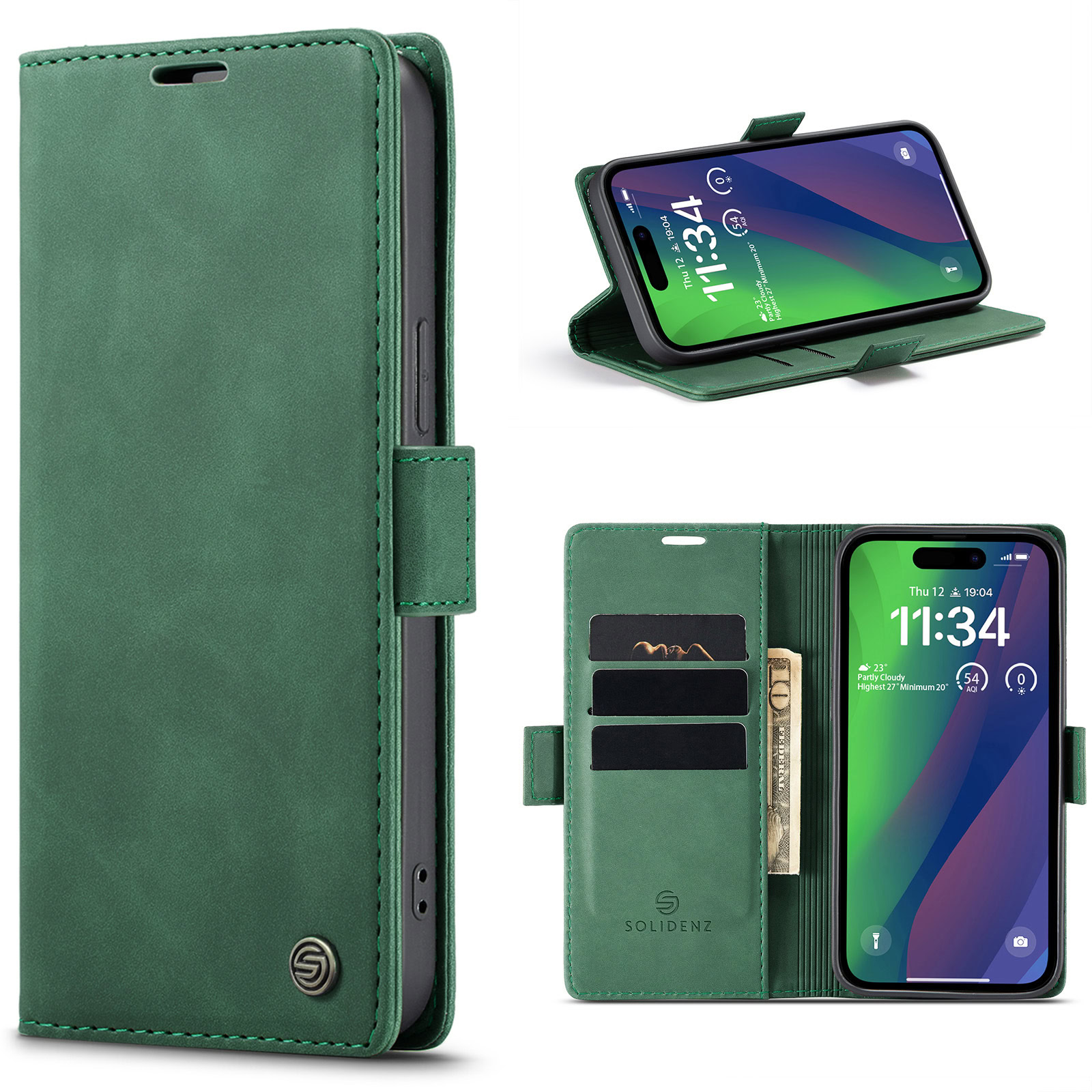 Solidenz Urban Book iPhone SE hoesje – Groen 1