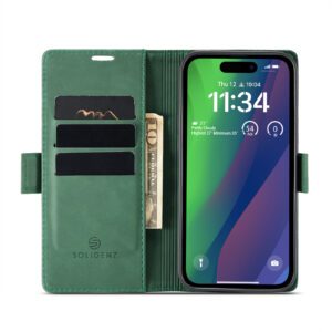 Solidenz Urban Book iPhone 16e hoesje – Groen - 4