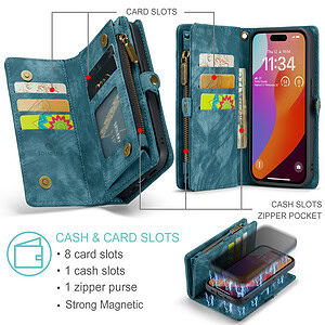 Solidenz Urban Wallet iPhone 16 Pro hoesje – Blauw - 11
