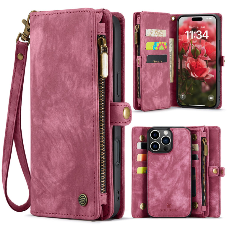 Solidenz Urban Wallet iPhone 16 Pro hoesje - Rood