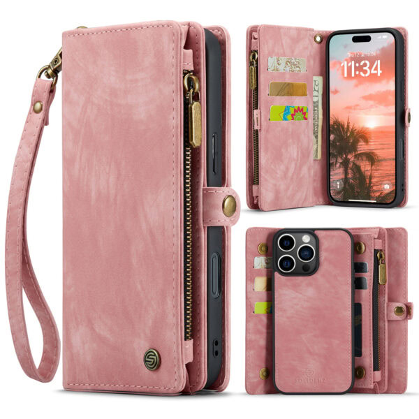 Solidenz Urban Wallet iPhone 16 Pro hoesje - Roze
