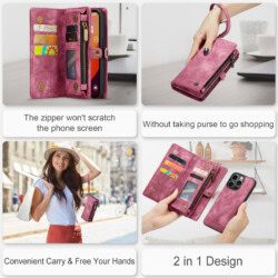 Solidenz Urban Wallet iPhone 16 hoesje – Rood - 11